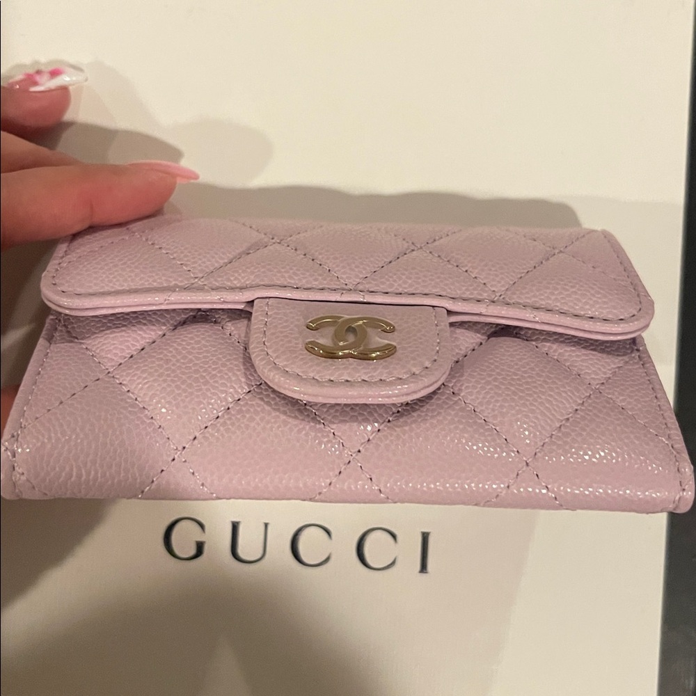 CHANEL Lavender Quilted Wallet - Picture 8 of 8